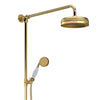 Traditional Thermostatic Shower Valve Kit Brush Brass Bathroom Gold