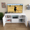 Modern TV Stand White/Black TV LED Entertainment High Gloss Doors Unit Cabinet