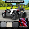COSTWAY 12V Kids Ride On Car Electric UTV Truck with Remote Control-White