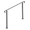 Wrought Iron Handrail Adjustable Metal Stairs Handrail Fits 3 to 5 Steps