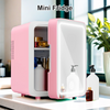 4L Mini Fridge with Light Mirror Portable Cooler Warmer Table Top Bedroom Makeup
