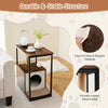Indoor Cat Furniture End Table Cat House Wooden Cat Scratch Side Table