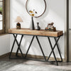 Tribesigns 140cm Console Table, Wood with Unique Metal Base, Industrial Style