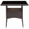 Dakota Fields Altigarron Steel and Rattan Dining Table Modern Outdoor Furniture
