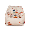 Printed Indoor/Outdoor Kids Snuggle Chair and Footstool Bundle - Forest Friends