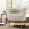 Dressing Table Chair Teddy Sherpa Armchair Padded Single Sofa Golden Legs Lounge