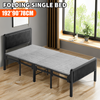 NEW Folding Single Guest Bed Padded Foam Fold Up Metal Framed Sleeper Home 192CM