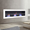 Wall/Inset Bio Ethanol Fireplace Biofire Fire Burner Heater White 120*15*40CM