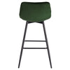 2/4/6x Velvet Padded Bar Stools Breakfast Kitchen Cafe Barstools with Backrest