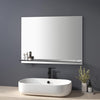Frameless Bathroom Mirror with Glass Shelf Large Hanging Wall Rectangle Vanity