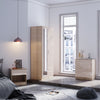 Chest Of 4 Drawers Bedroom Storage Cabinet Home Furniture High Gloss Cream&Oak