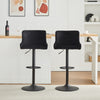 2x 360° Swivel Bar Stool Velvet Breakfast Pub Chair Gas Lift Stool with Backrest