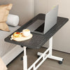 Overbed Bedside Desk Rolling PC Laptop Stand Tilting Table with Wheel Adjustable