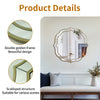 Luxury Accent Wall Art Mirror 80cm Large Decor Mirror with Gold Beveled Frame UK