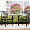 Garden Chairs Patio Chair Set of 2 Stackable Metal Chairs Outdoor Furniture UK