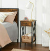 Vintage Industrial Side Table 1 Drawer Shelf Storage Unit Bedside Furniture Tall