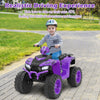 24V Ride on Quad ATV 4-Wheeler Ride-On Toys w/ LED Lights(Purple)