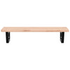 Basin Shelf Wall Mounted Steel and Solid Wood Beech