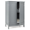 Bathroom Grey Floor Cabinet Free-standing Storage Cabinet