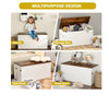 Flip-top Storage Chest 2-in-1 Modern Wooden Storage Bench Trunk Organizer Bench