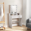 Dressing Table With 2 Drawers 9 LED Bulbs Mirror Vanity Bedroom Tables Desk