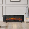 Electric Heater 60Inch LED Fireplace Wall Mounted Inset Standing Media Log Flame