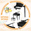 Kids Piano Keyboard Toy 30-Key Children Musical Piano Toy w/ Stool & Music Stand