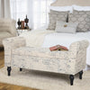 Velvet Upholstered Ottoman Bed End Bench Vintage Window Seat Lounge Storage Box
