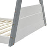 Pine Wood Teepee Children Single Bed Frame Toddler Boys Girls Bedroom Furniture