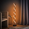 Black Twist Floor Lamp Living Room Light Integrated LED Standard Standing Light