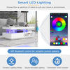 Coffee Table LED White High Gloss Sofa Side Table Living Room Centre Tea Table