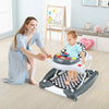 Anti-Rollover Toddler Walker & Activity Center w/ Adjustable Height Grey