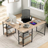 L-Shaped Corner Computer Desk PC Laptop Table Workstation w/ Storage Shelves