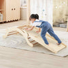 Toddler Climber Arch 3-In-1 Wooden Climber w/Ramp & Soft Mat