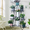 9 Tier Large Plant Stand Metal Flower Pot Holder Display Shelf Garden Rack Home