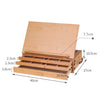 Desktop Easel Wooden 3-Drawers Storage Box Easel Portable Artist Drawer Easel