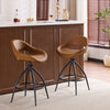 2PCS Rotatable Breakfast Bar Stools Lift Chair Kitchen Cafe Pub PU UK