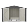 Garden Shed 10X8FT Metal Apex Roof With Free Foundation Base Storage House Anthr