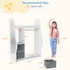 New Kids Wardrobe Clothes Hanging Storage Shelf Cabinet Open Wardrobe Furniture