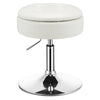 360° Accent Storage Ottoman Swivel Makeup Chair Upholstered Footrest White