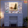Large LED Dressing Table Mirror 7 Drawers Stool Vanity Makeup Desk Set Bedroom