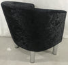 Black Velvet Arm Chair Tub Chair Lounge Armchair Occasional Accent Sofa Chair UK