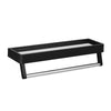 Modern Bathroom Mirror With Storage Shelf Rectangular Black Frame Wall Mirrors