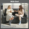 2 Seater Sofa Bed, Convertible Pull Out Bed Settee, Charcoal Grey