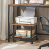 Under-Desk Printer Stand 2-Tier Printer Cart Printer Rack Metal Frame