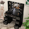 Dressing Table Mirror with Lights Makeup Vanity Desk Organizer Dresser 7 Drawers