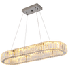 Crystal Chandelier Dimmable Oval LED Ceiling Light Pendant Lights w. Remote 70CM