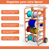 Wire Spool Cart Wire Reel Caddy Dispenser w/11 Rods Multiple Axles Cable Holder