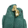 Vintage Green Parrot Figurine Ornament Stand Resin Couple Parrot Statue Hallway