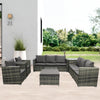 RATTAN GARDEN FURNITURE 9 SEATER SET CHAIRS SOFA TABLE OUTDOOR PATIO WICKER